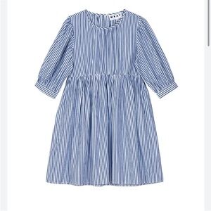 WRAY In the Mood for Blue Nan Dress Blue & White Stripe Cotton Knee High Dress